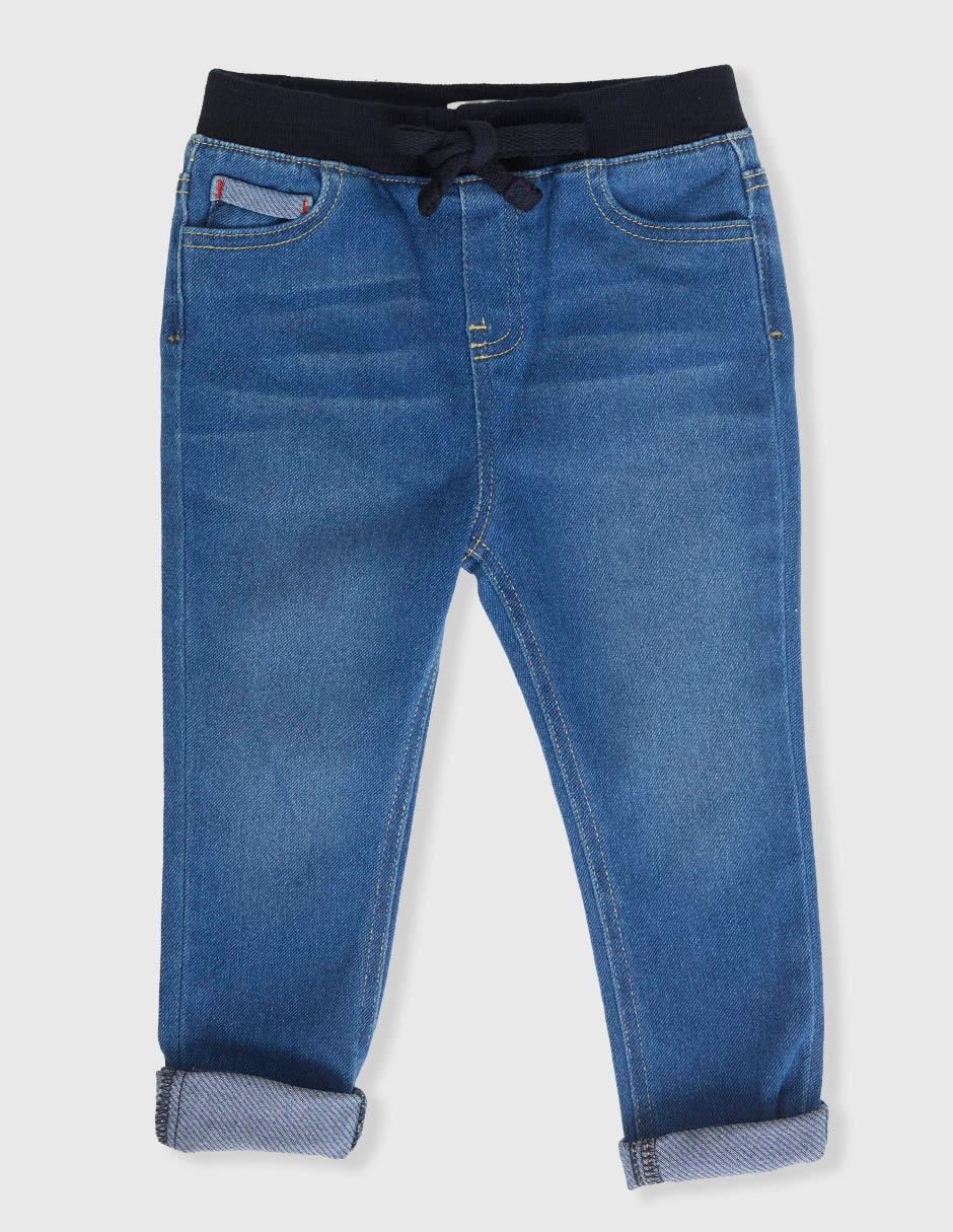 Jeans jogger straight Weekend Baby lavado obscuro para niño