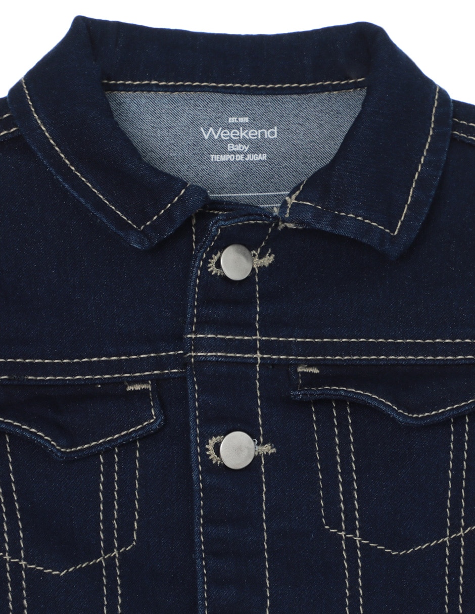Chamarra de mezclilla infantil unisex 5