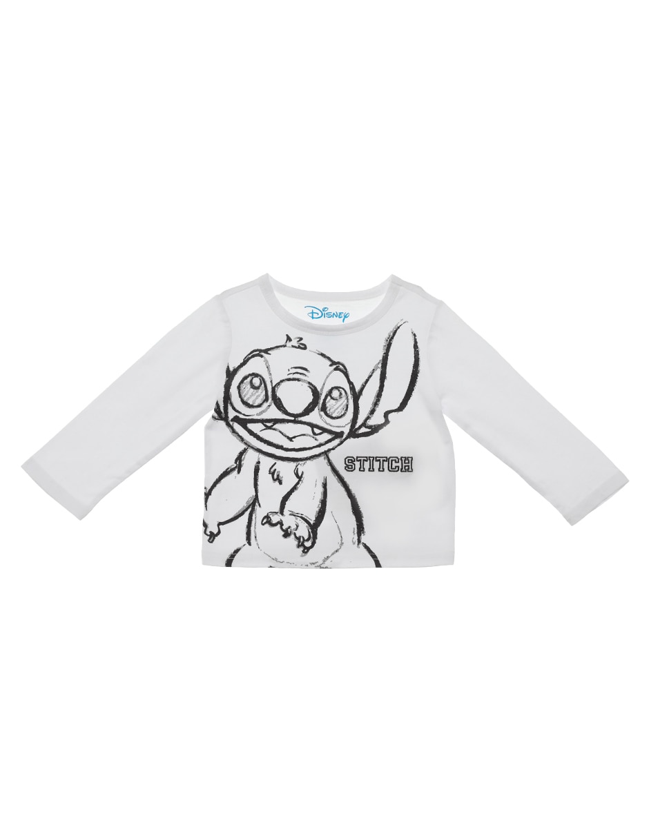 Playera Stitch manga larga para niño