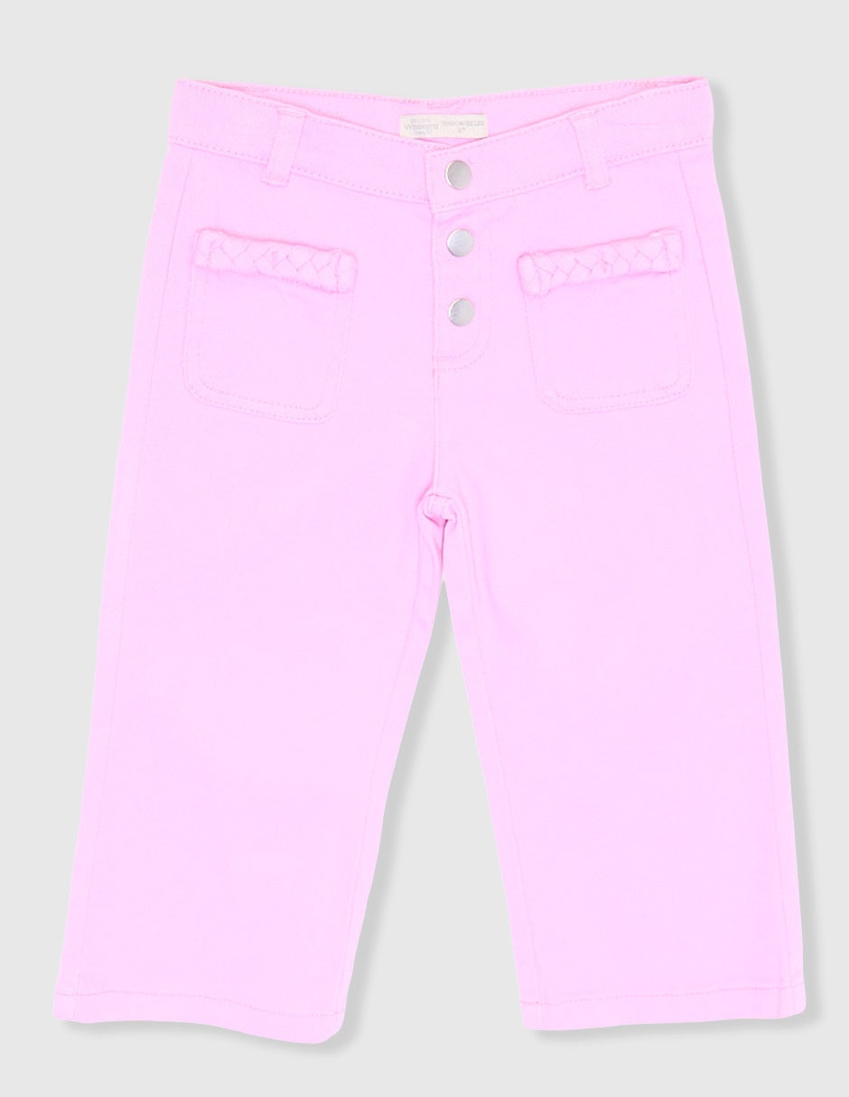 Jeans capri straight para niña Jeans capri straight para niña