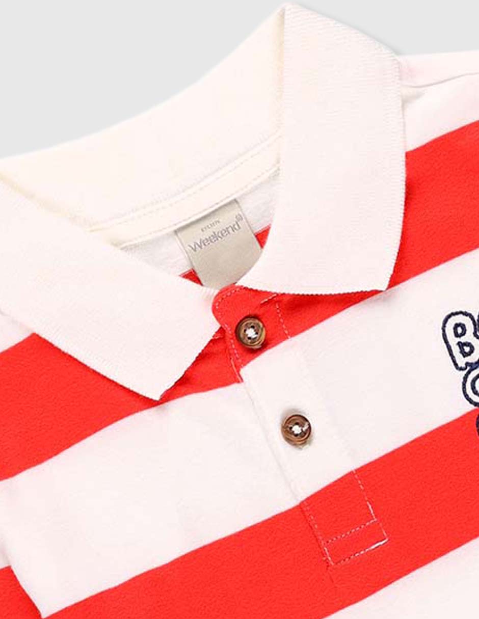 Playera tipo polo para bebé niño