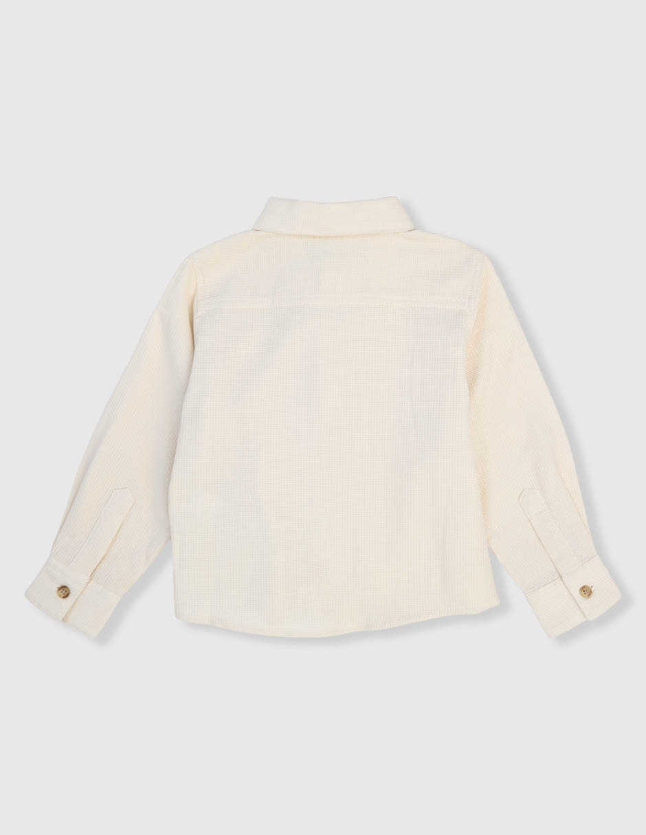 Camisa casual Weekend Baby de algodón manga larga para bebe niño