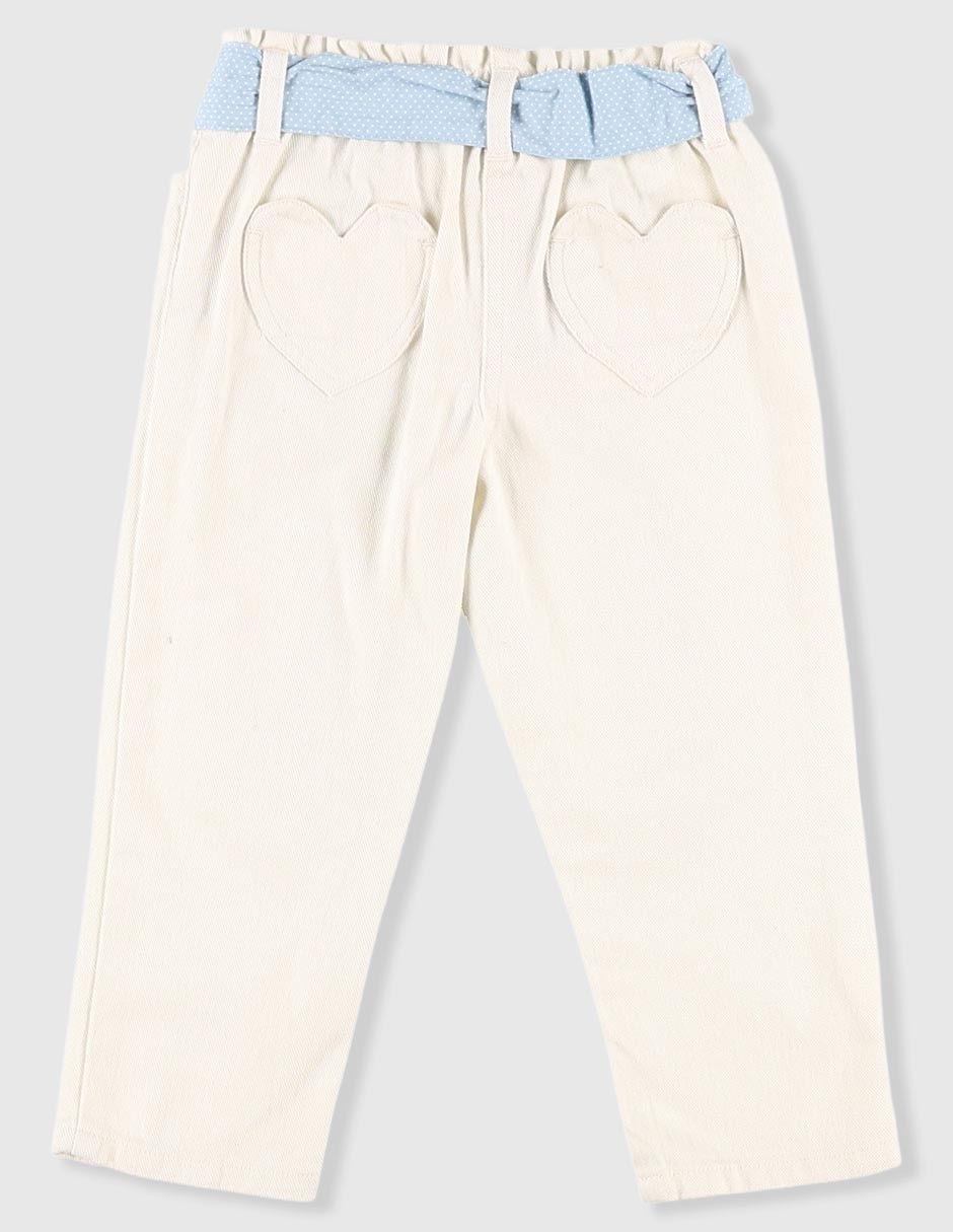 Jeans jogger amplio lavado claro para bebé niña 2