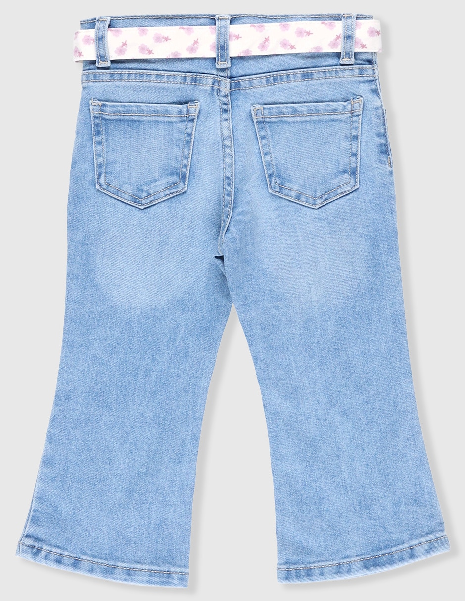 Jeans flare lavado stone wash para niña 5