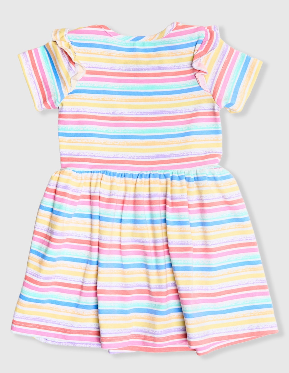 Vestido manga regular para niña