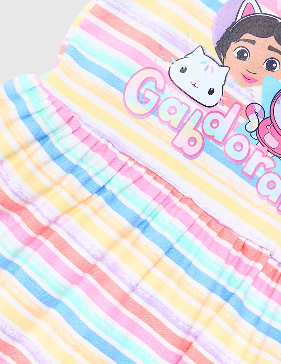 Vestido manga regular para niña
