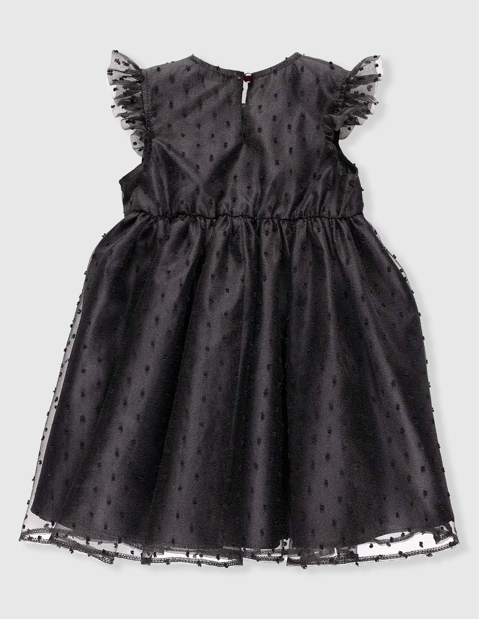 Vestido manga volantes para niña