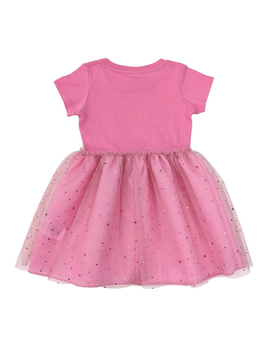 Vestido manga regular para niña