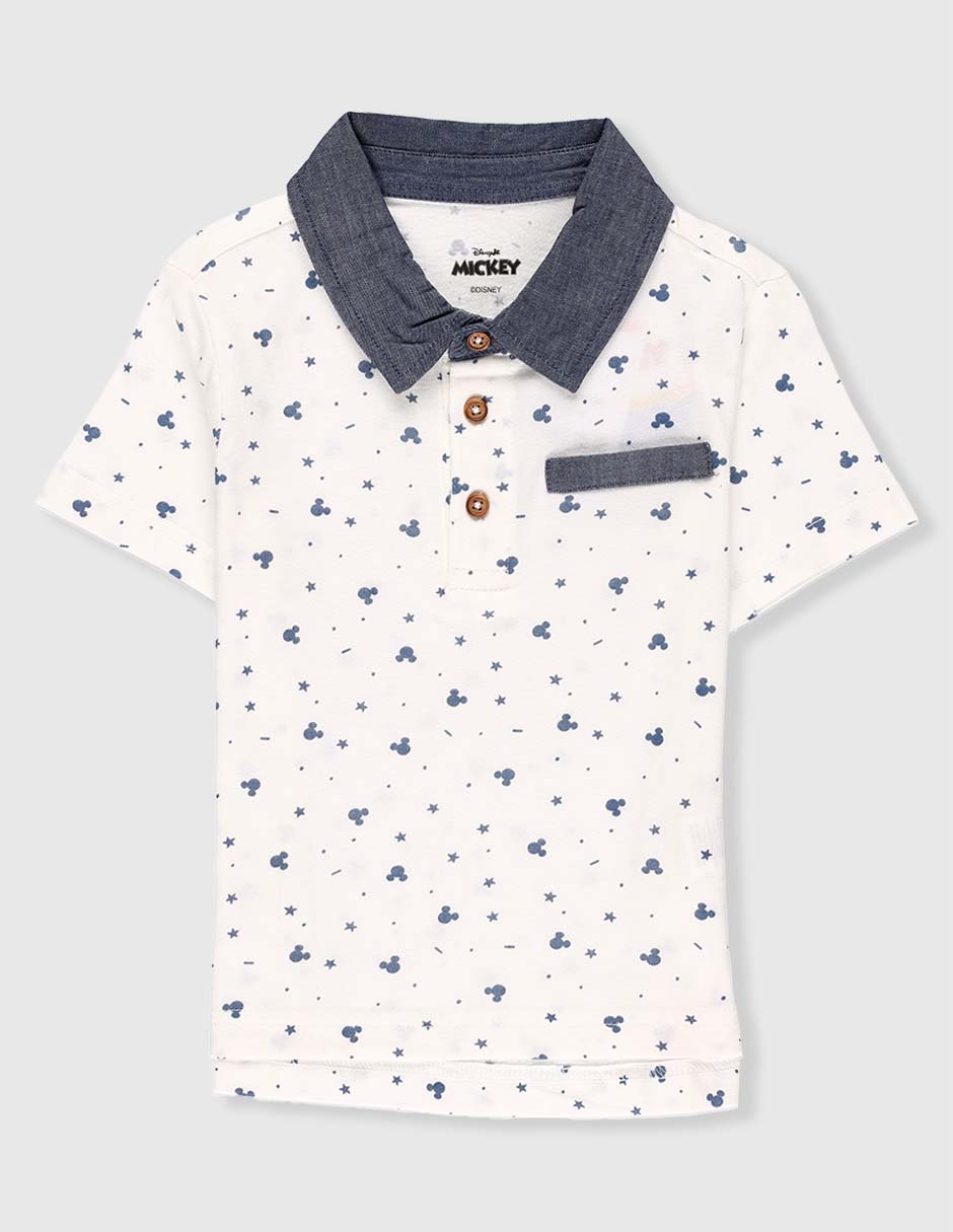 Playera tipo polo Mickey Mouse para bebé niño