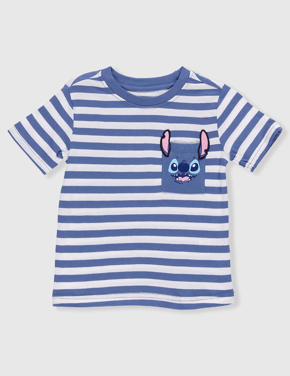 Playera stitch manga corta para bebé niño