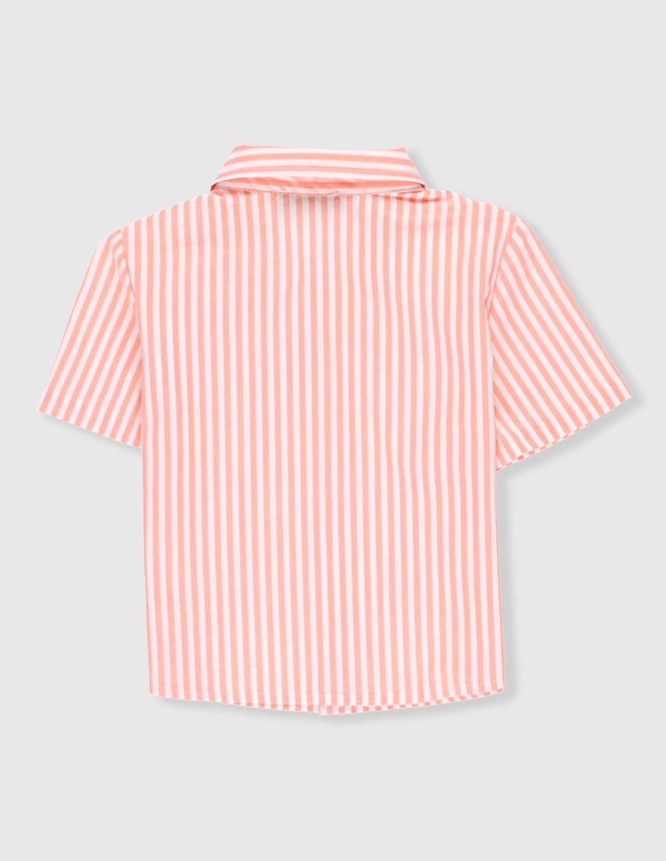 Camisa casual Weekend Baby de algodón manga corta para bebé niño