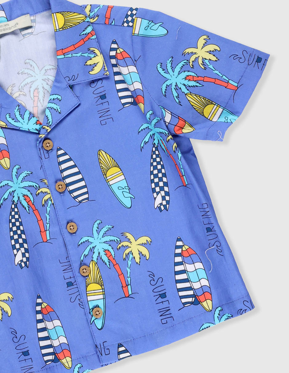 Camisa para playa Weekend Baby manga corta para niño
