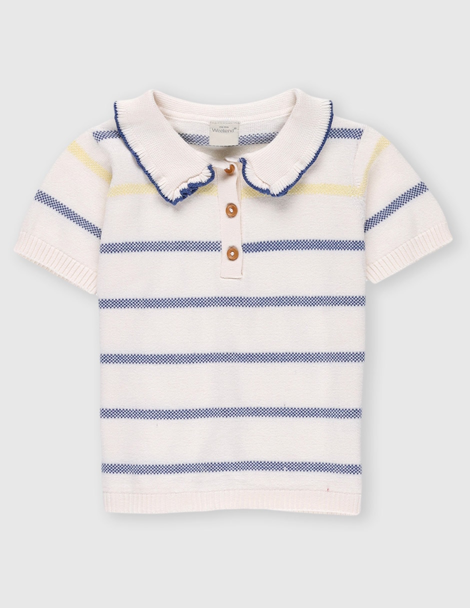 Playera tipo polo de algodón para niño 1