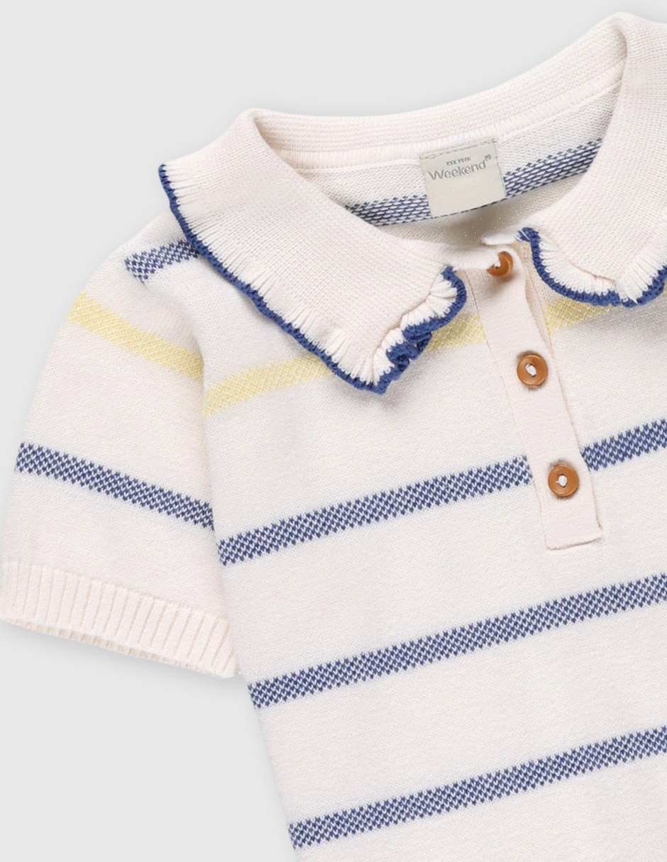 Playera tipo polo de algodón para niño 3