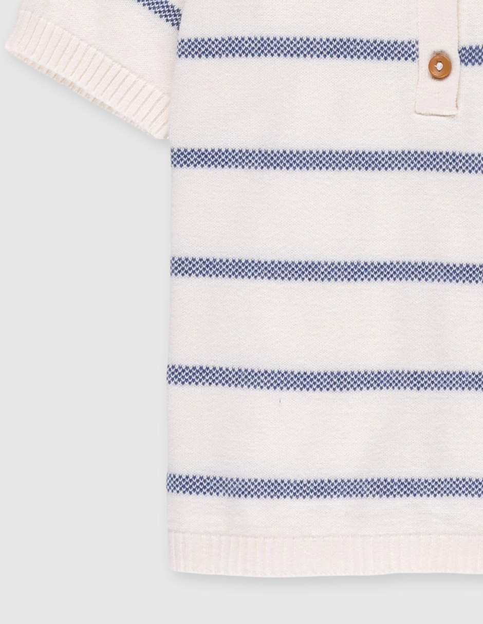 Playera tipo polo de algodón para niño 4