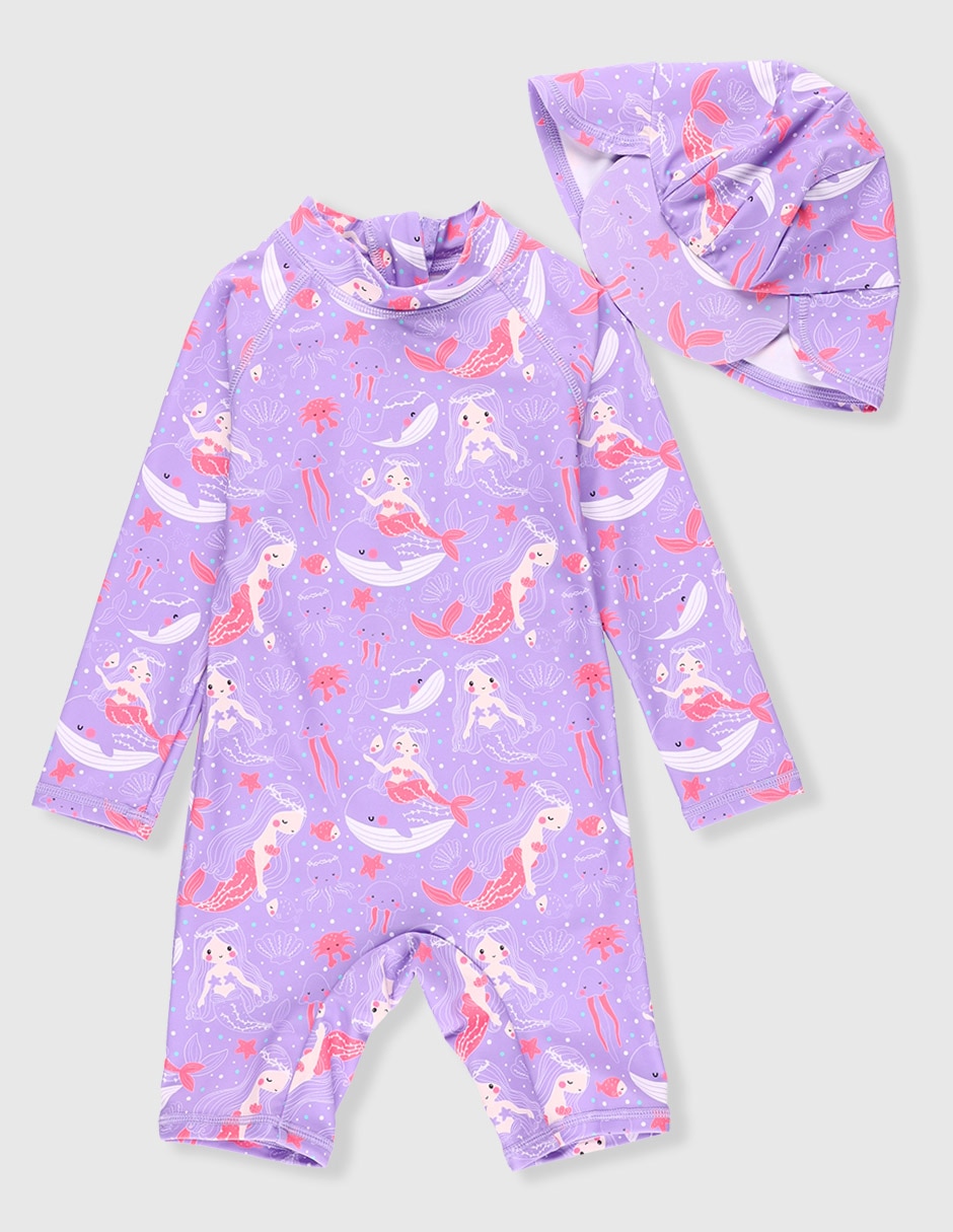Wetsuit estampado gráfico para niña Wetsuit estampado gráfico para niña