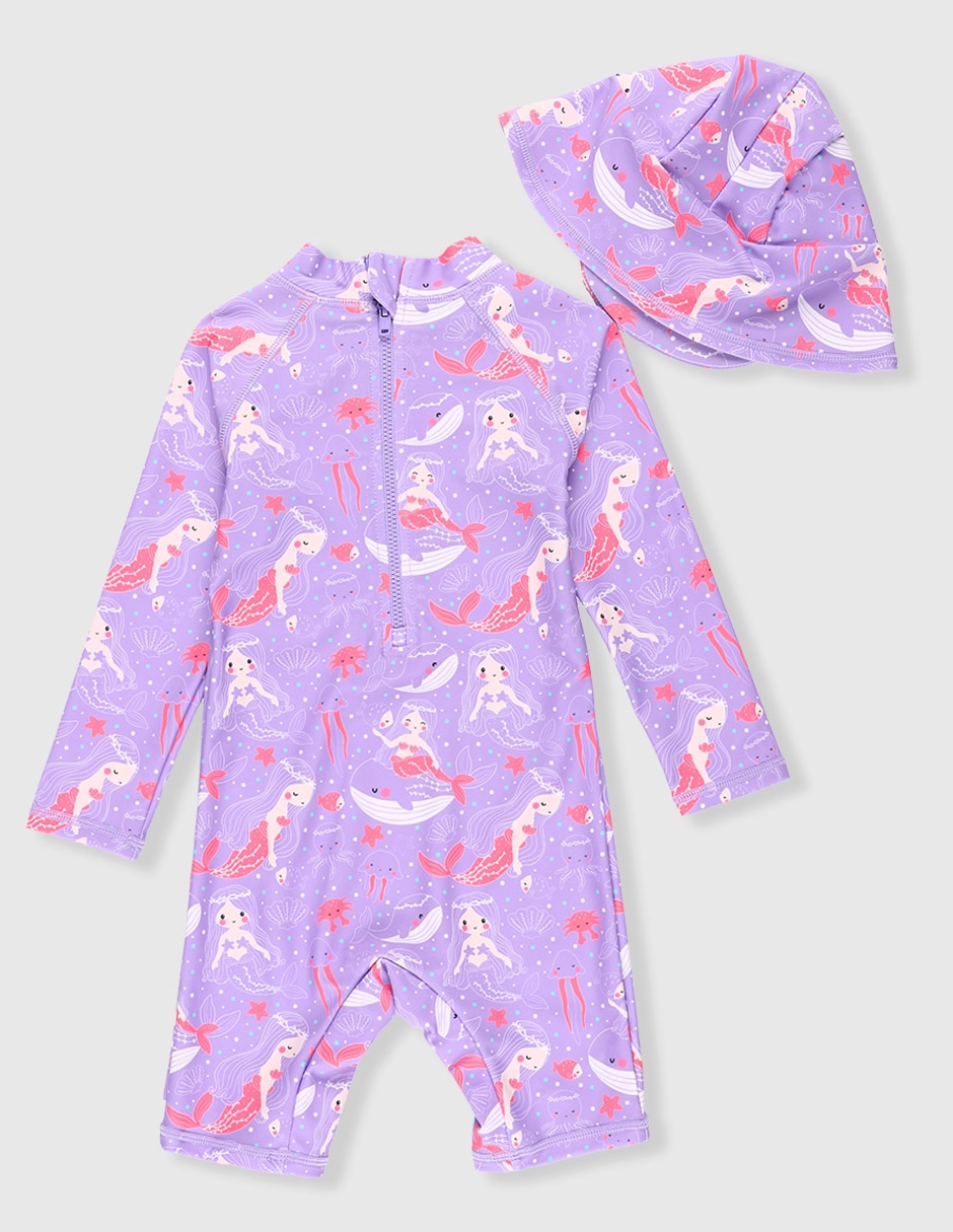 Wetsuit estampado gráfico para niña 4
