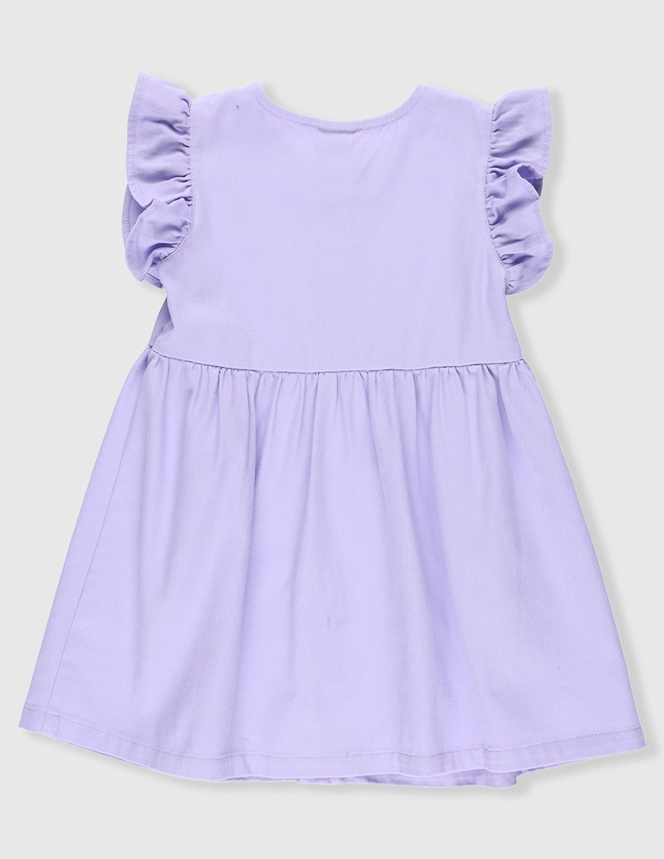Vestido manga volantes para niña