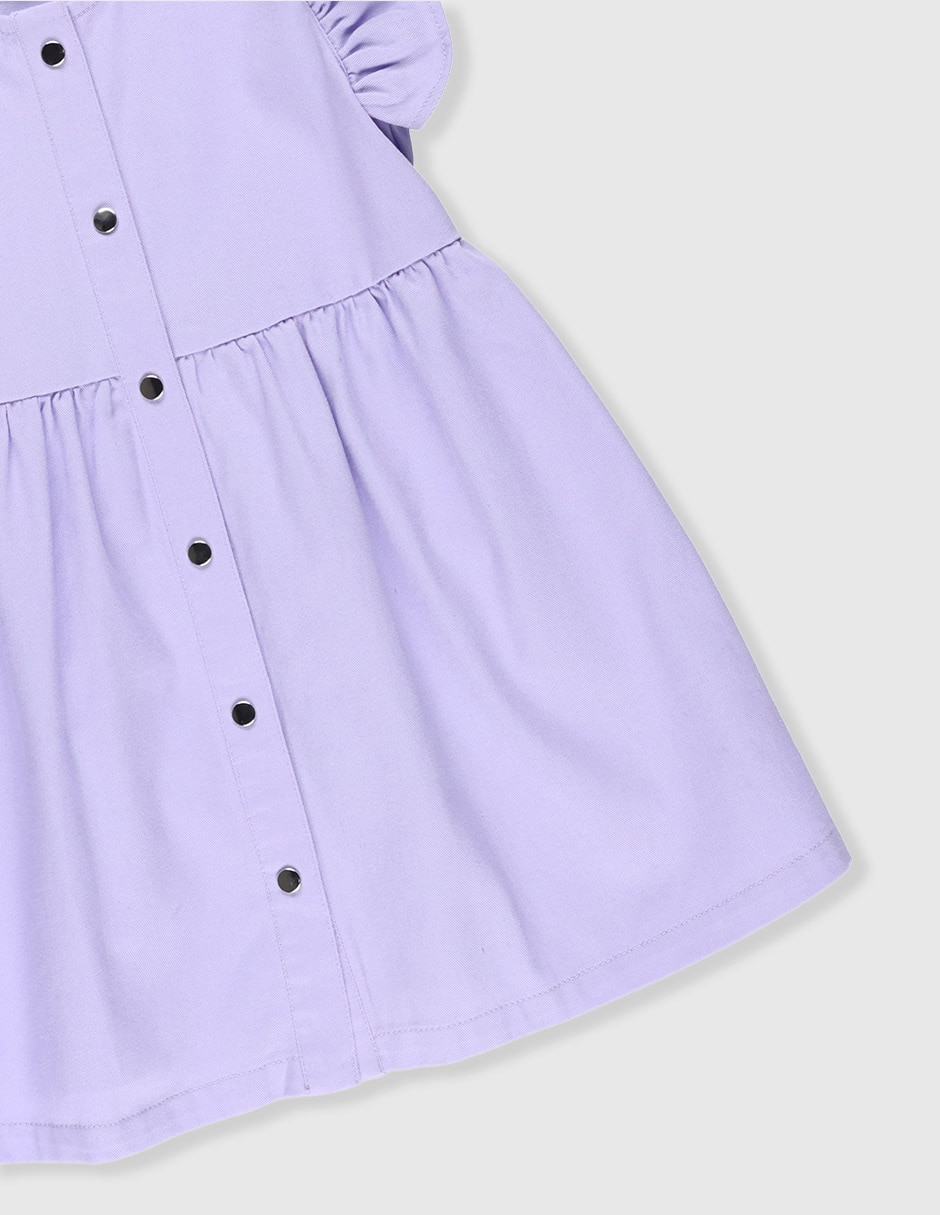 Vestido manga volantes para niña