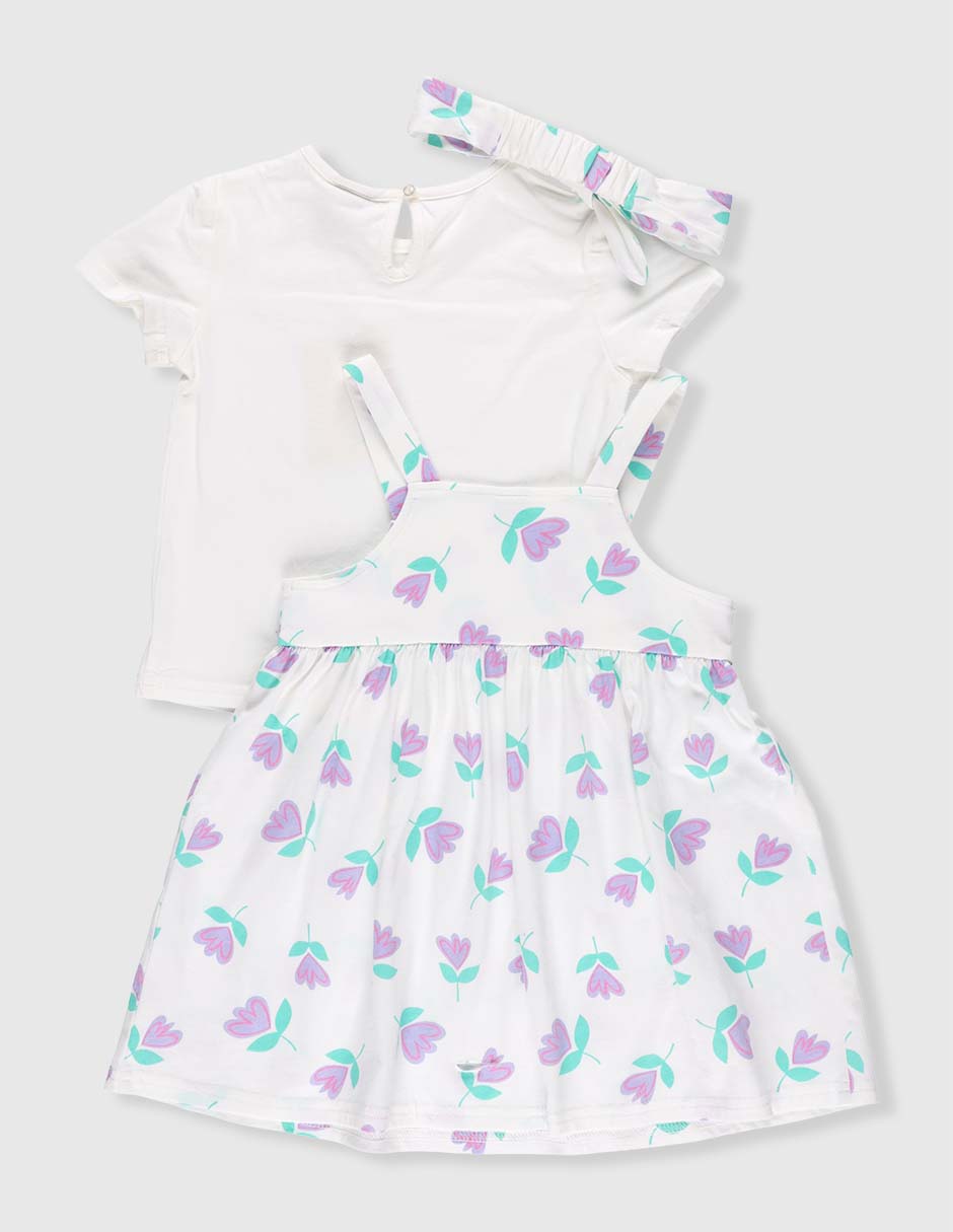 Vestido manga corta para niña