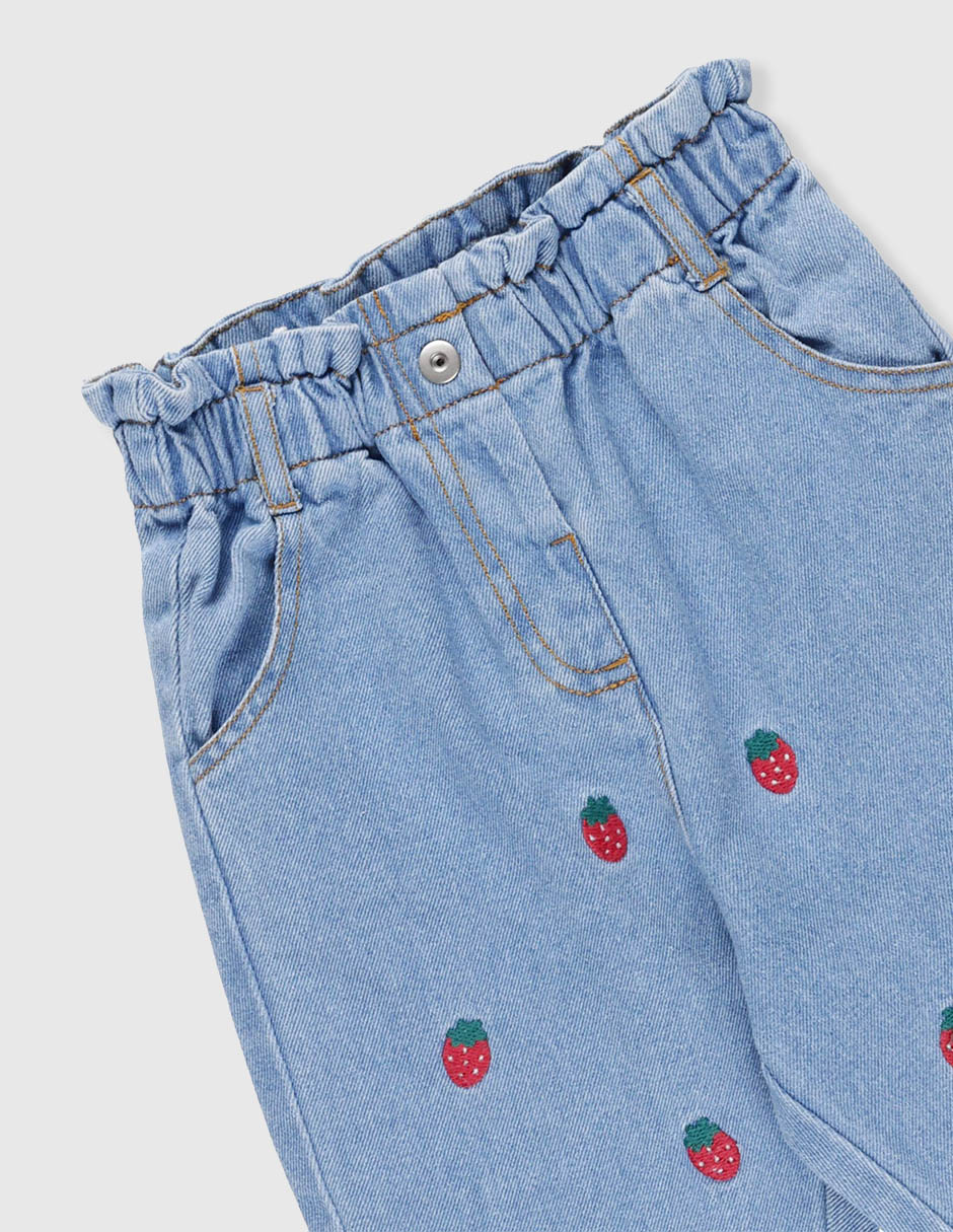 Jeans straight Weekend Baby lavado claro para niña