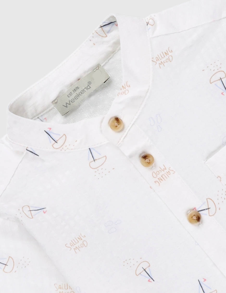 Camisa casual de algodón manga corta para niño 3