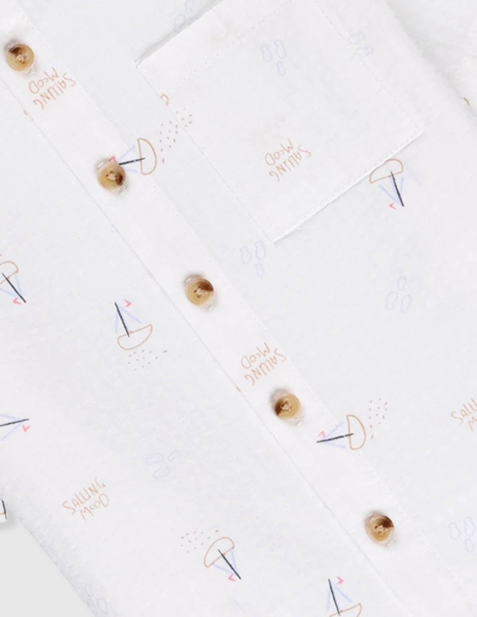 Camisa casual de algodón manga corta para niño 2