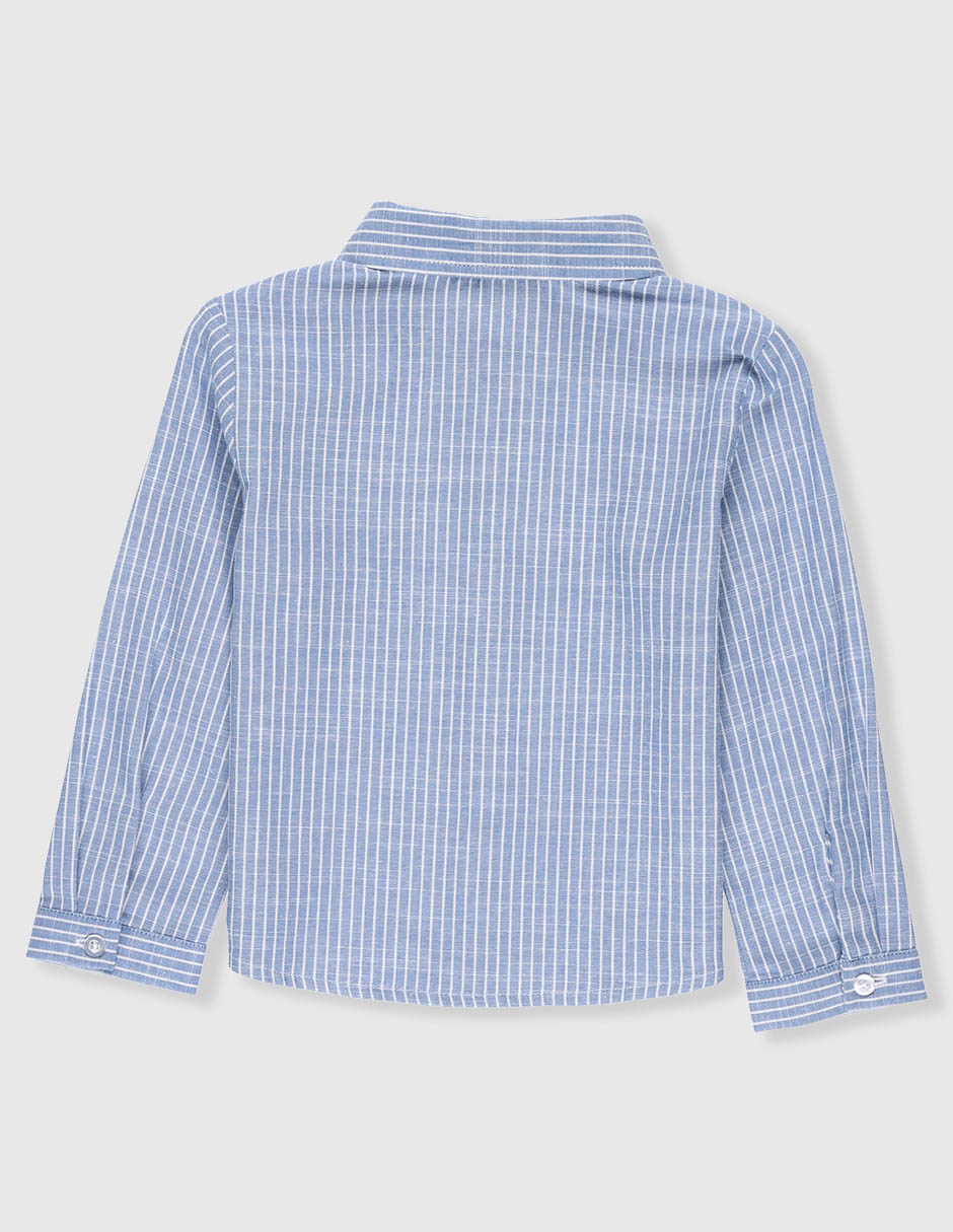 Camisa casual de algodón manga larga para niño 4