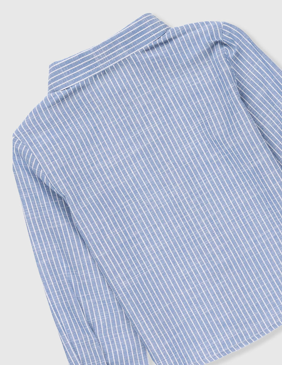Camisa casual de algodón manga larga para niño 3