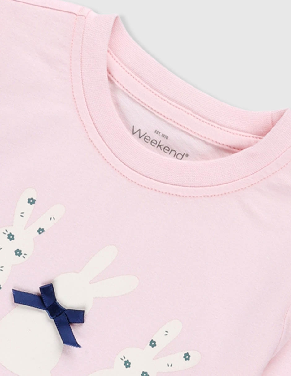 Playera Weekend Baby manga corta para niña