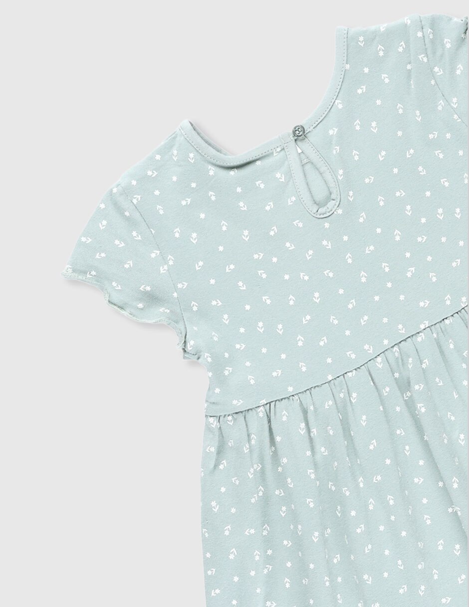 Vestido manga mariposa para niña 4