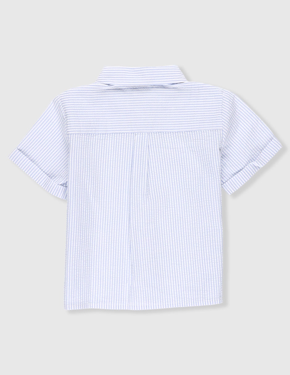 Camisa casual de algodón manga corta para niño 4