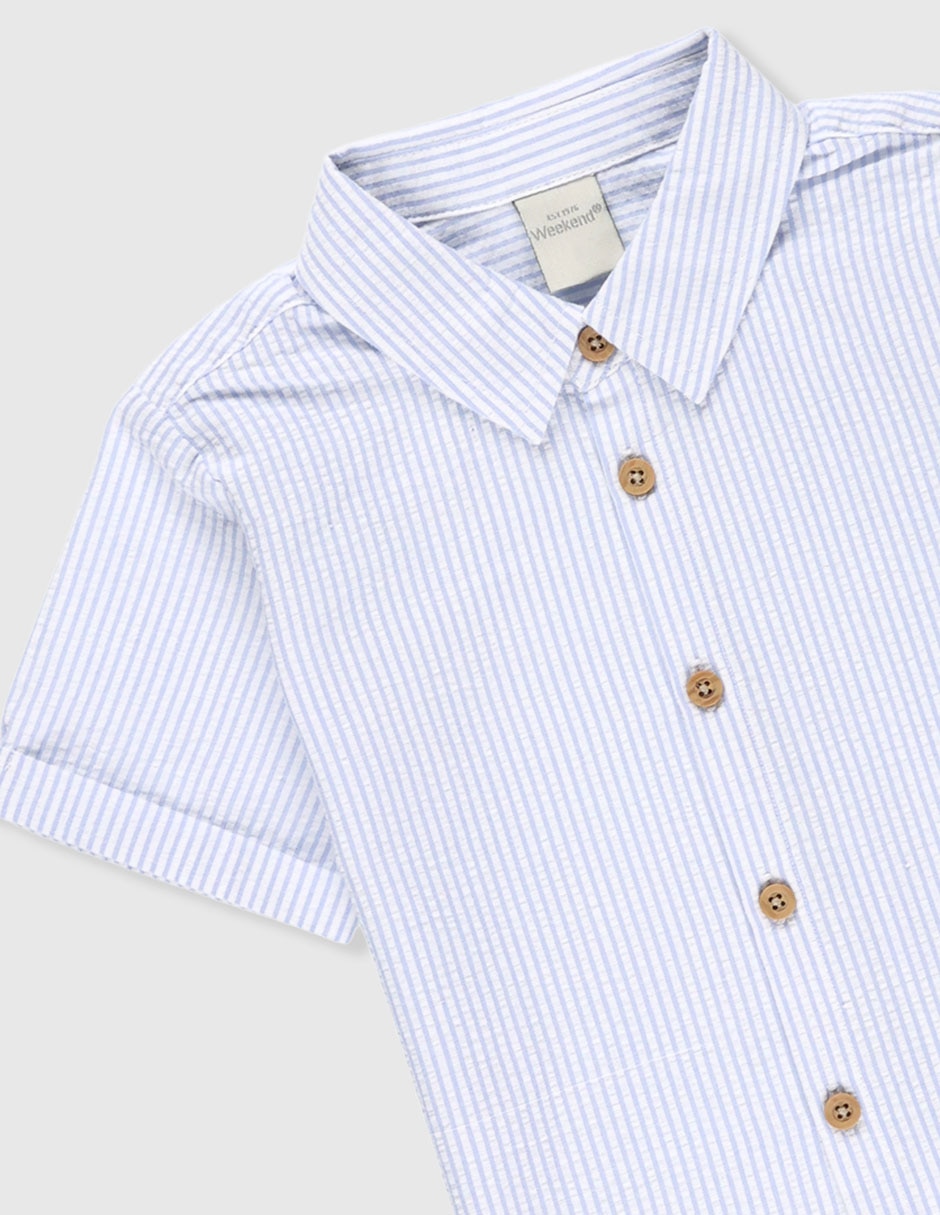 Camisa casual de algodón manga corta para niño 3