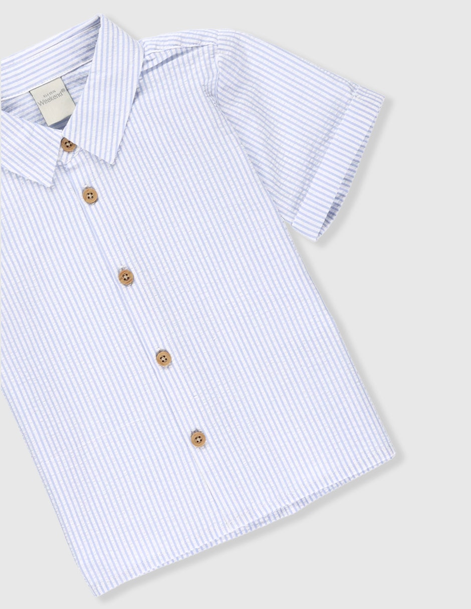 Camisa casual de algodón manga corta para niño 2