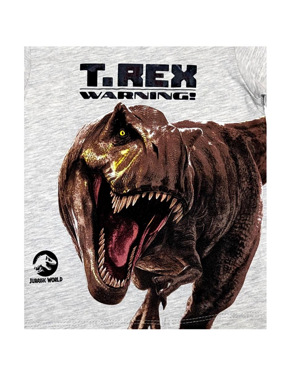 Playera Universal Jurassic World manga larga para niño