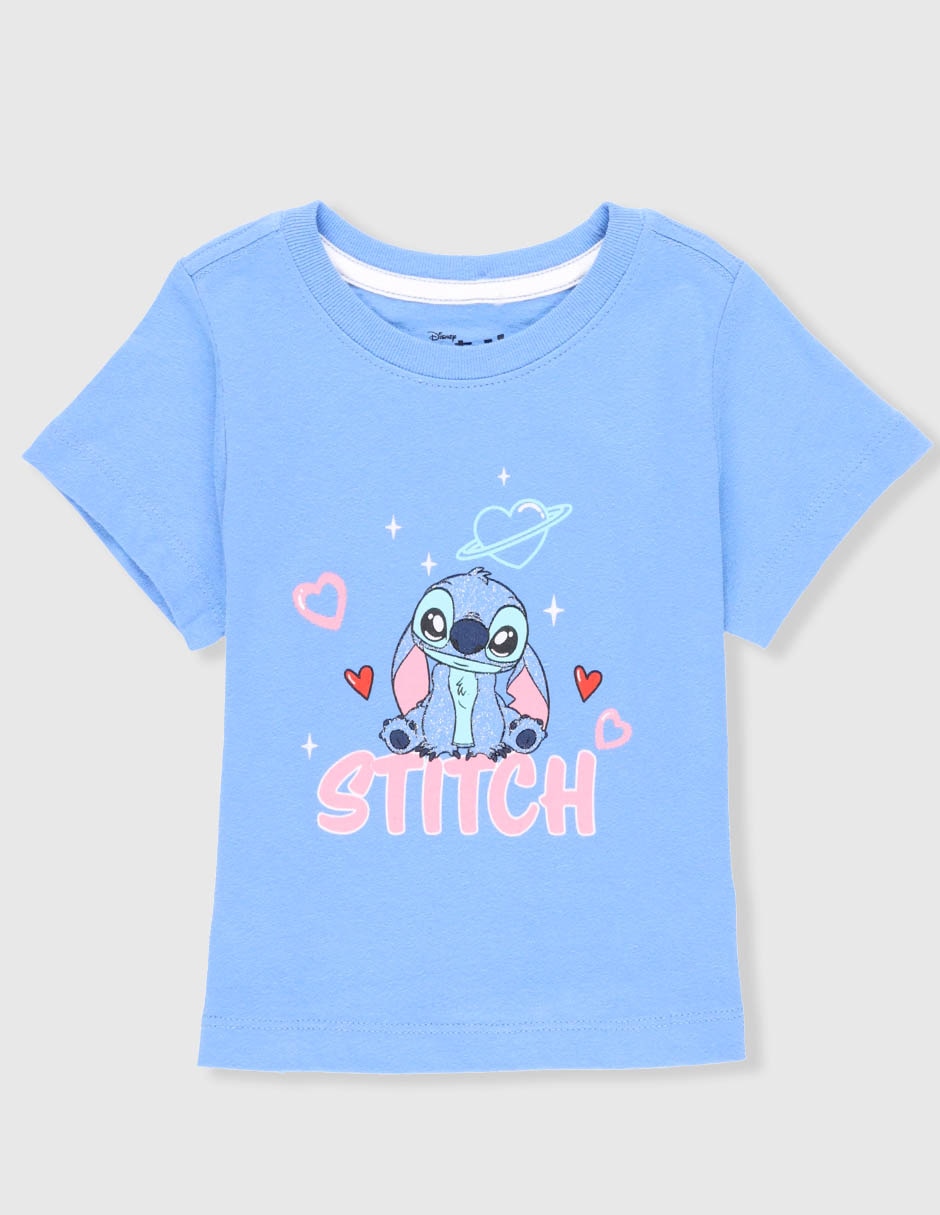 Playera Disney Dtr Stitch manga corta para niña