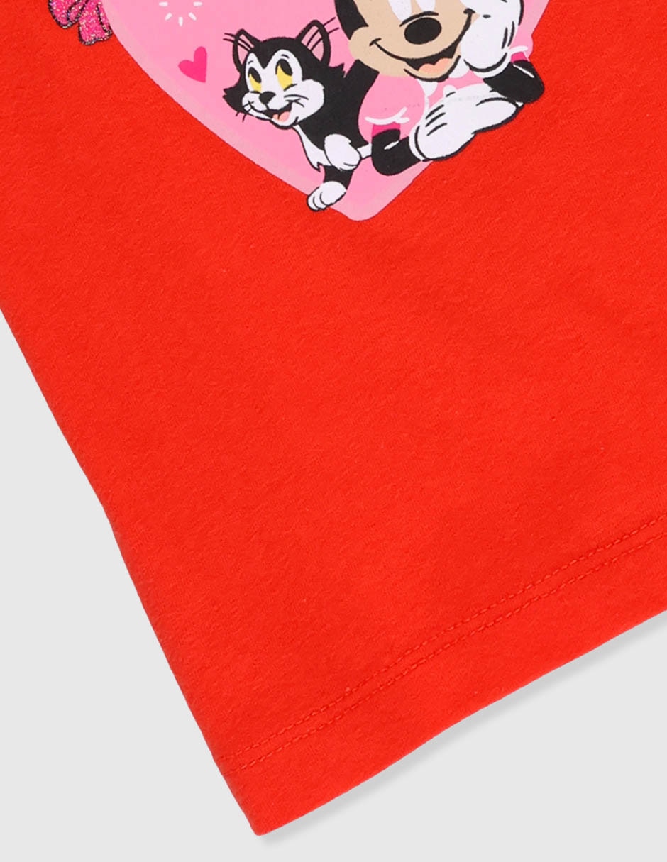 Playera Minnie Mouse manga corta para niña 4