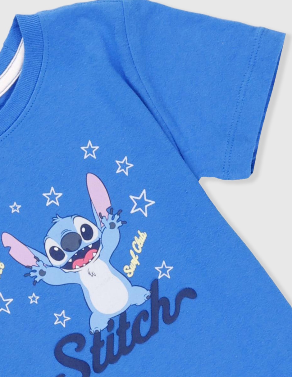 Playera Disney Dtr Stitch manga corta para niño