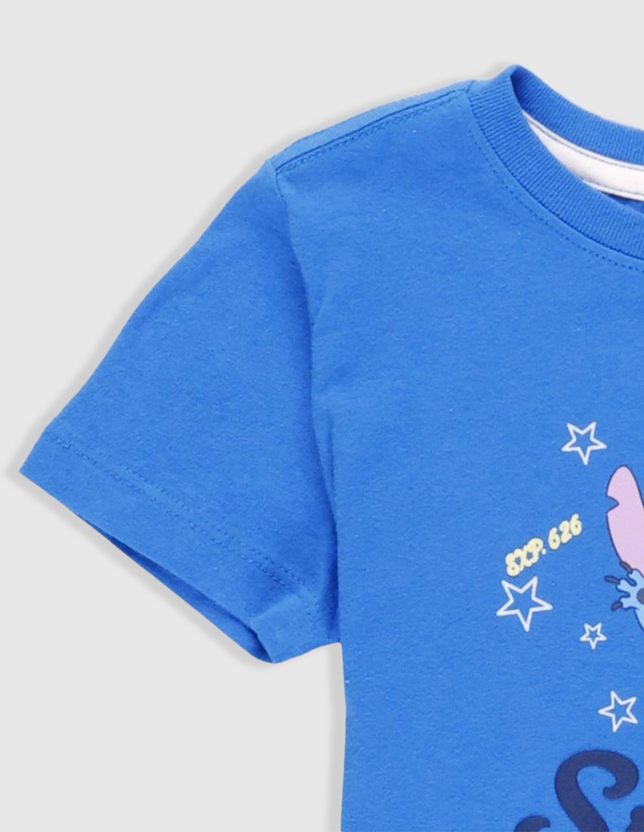 Playera Disney Dtr Stitch manga corta para niño