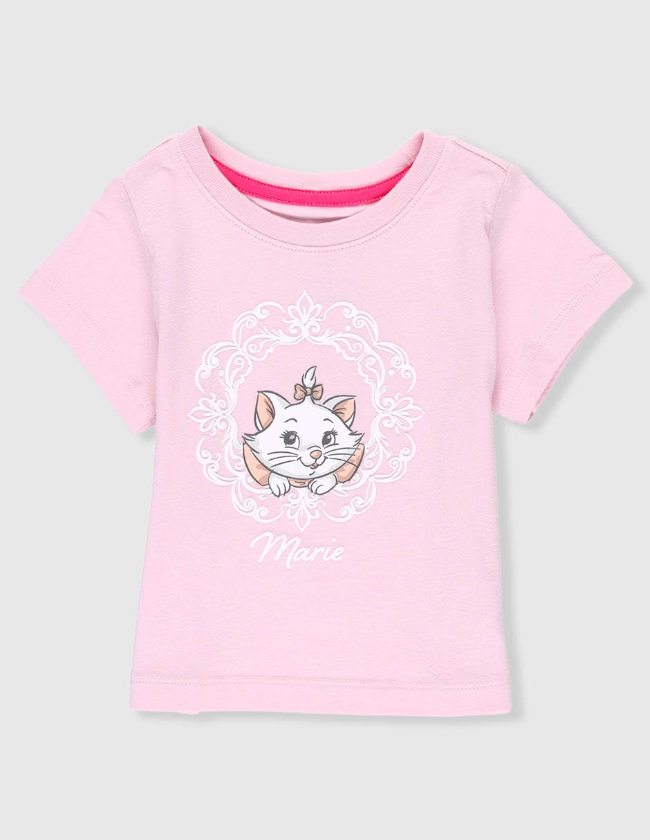 Playera Marie Los Aristogatos manga corta para niña