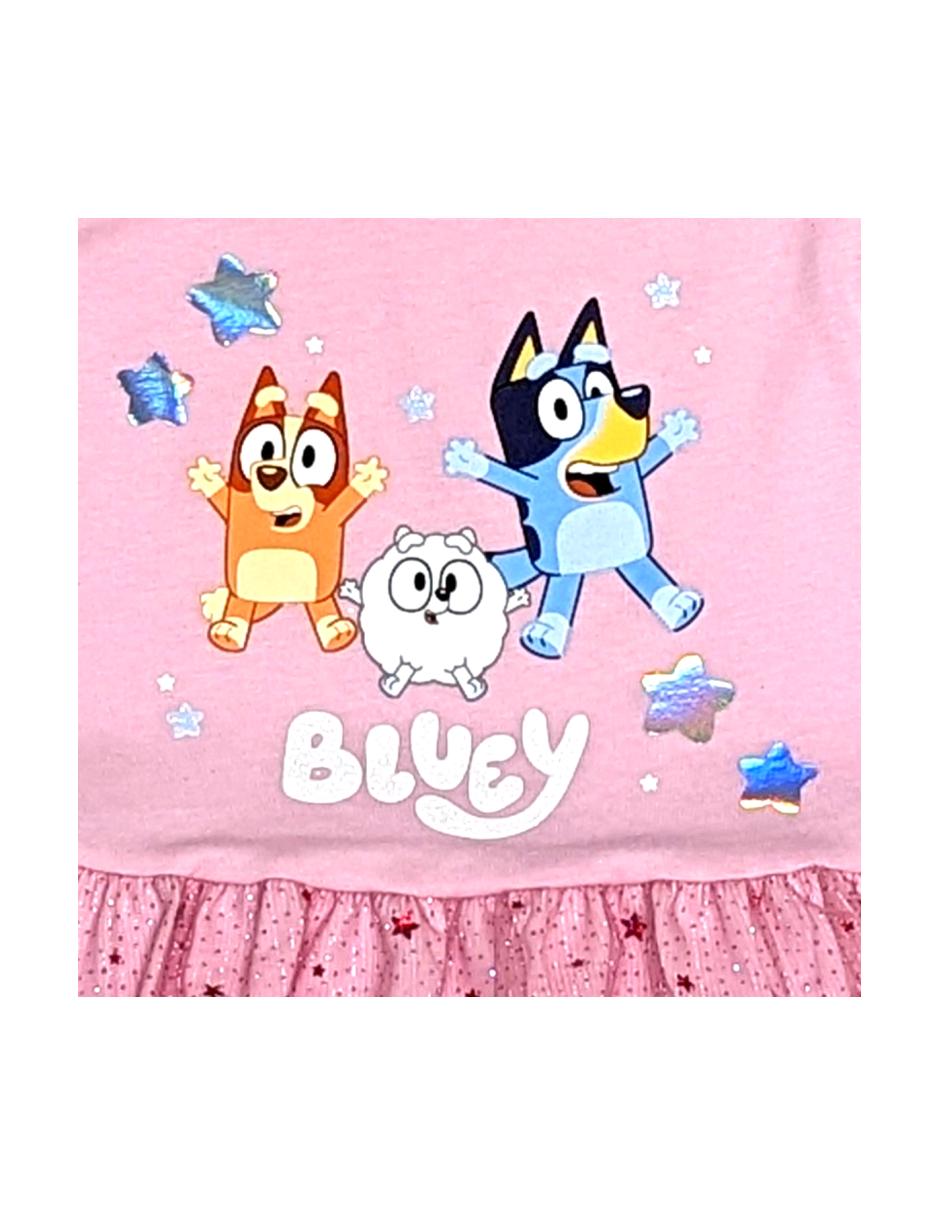 Vestido Bluey manga regular para niña