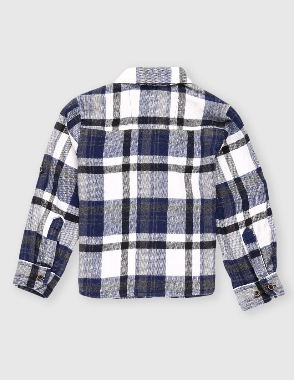 Camisa casual de algodón manga larga para niño