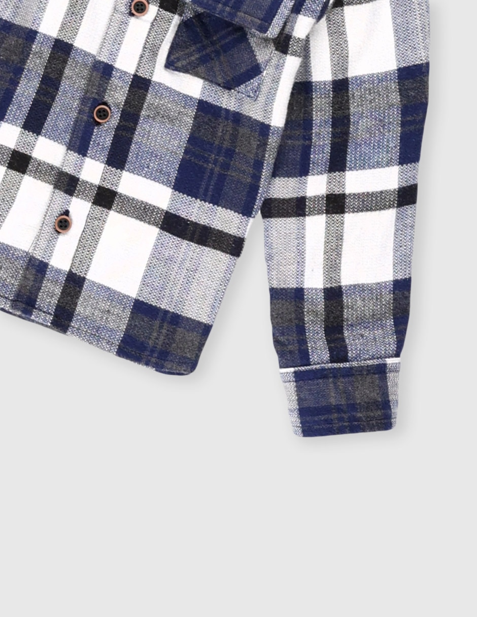 Camisa casual de algodón manga larga para niño