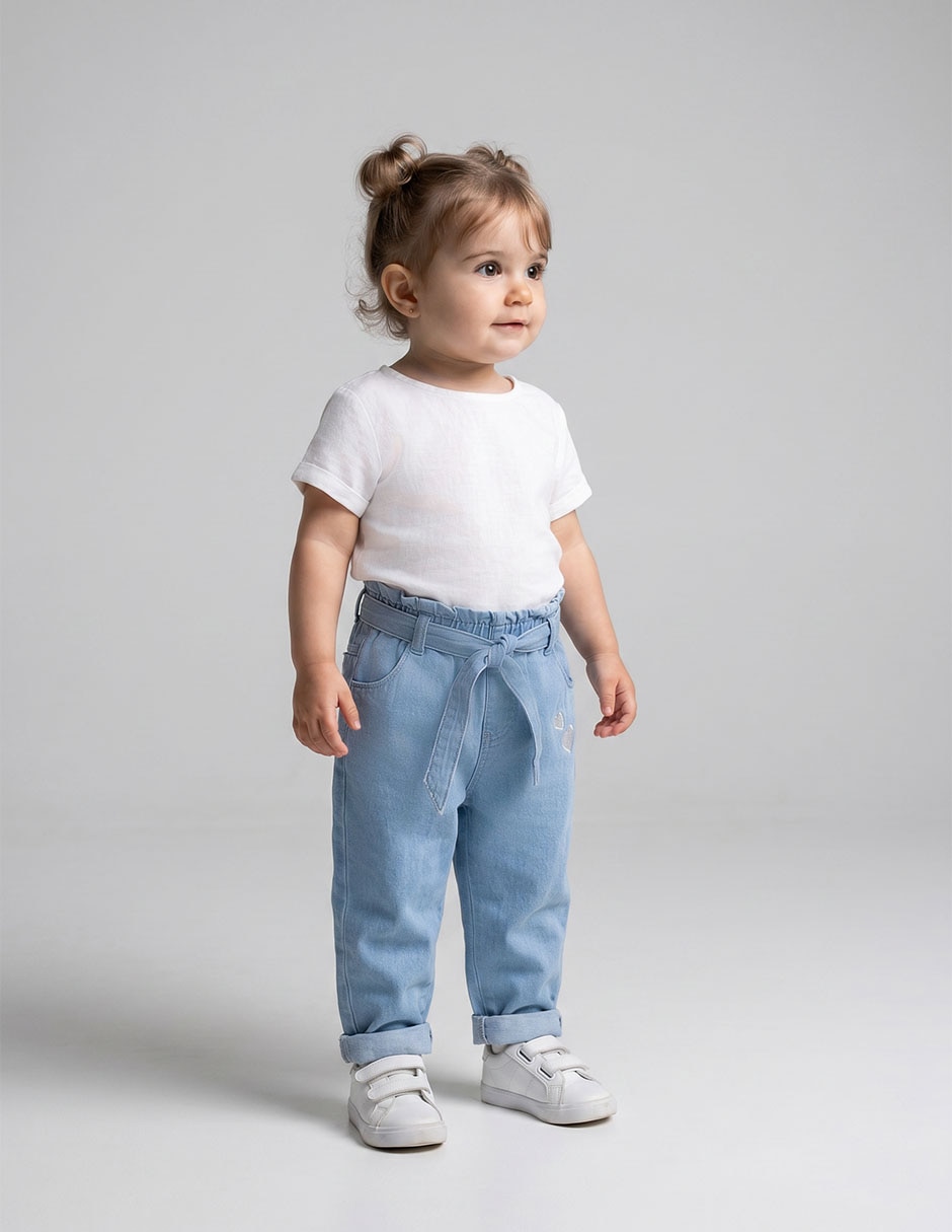 Jeans straight Weekend Baby lavado claro para bebé niña