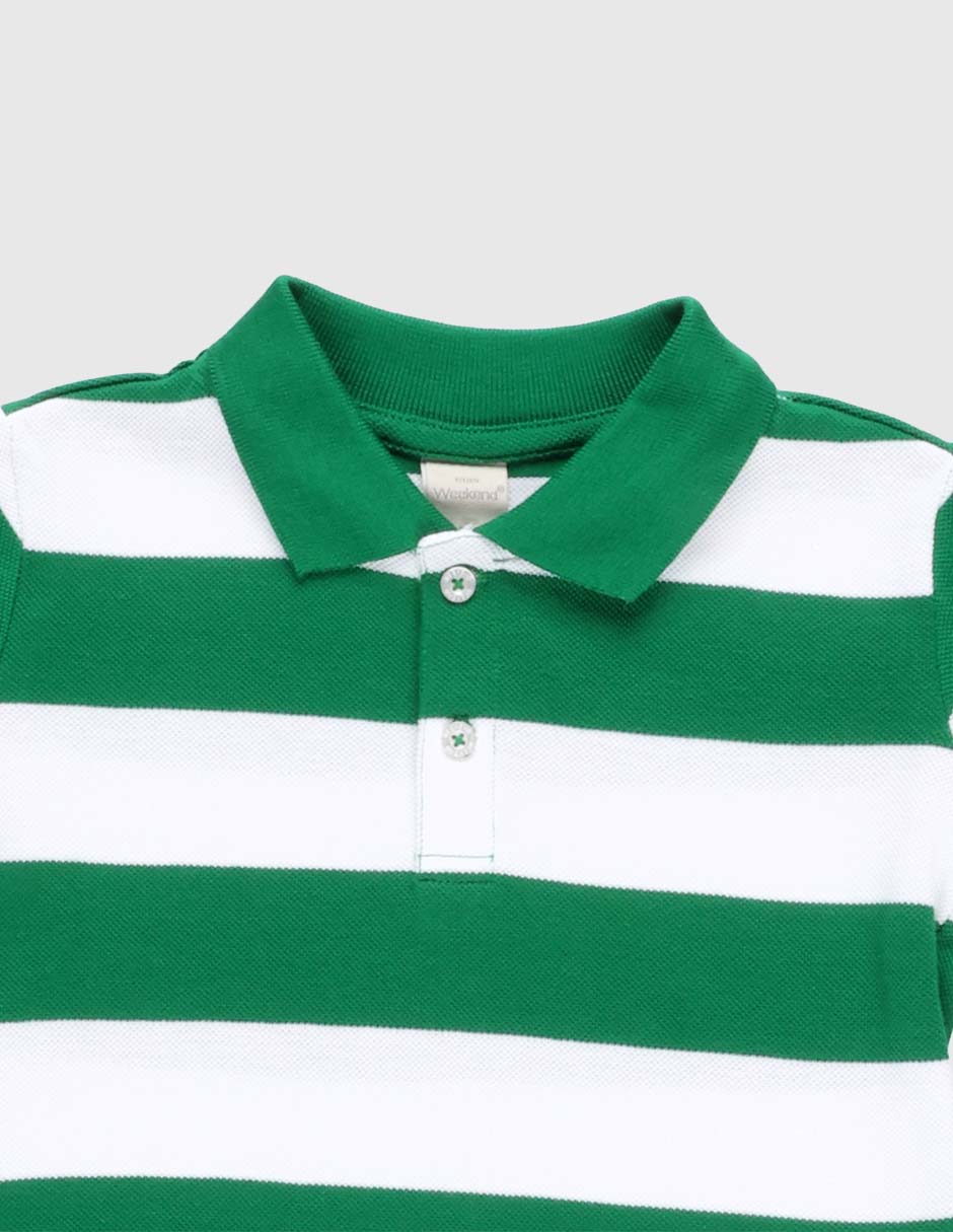 Playera tipo polo de algodón para niño 4