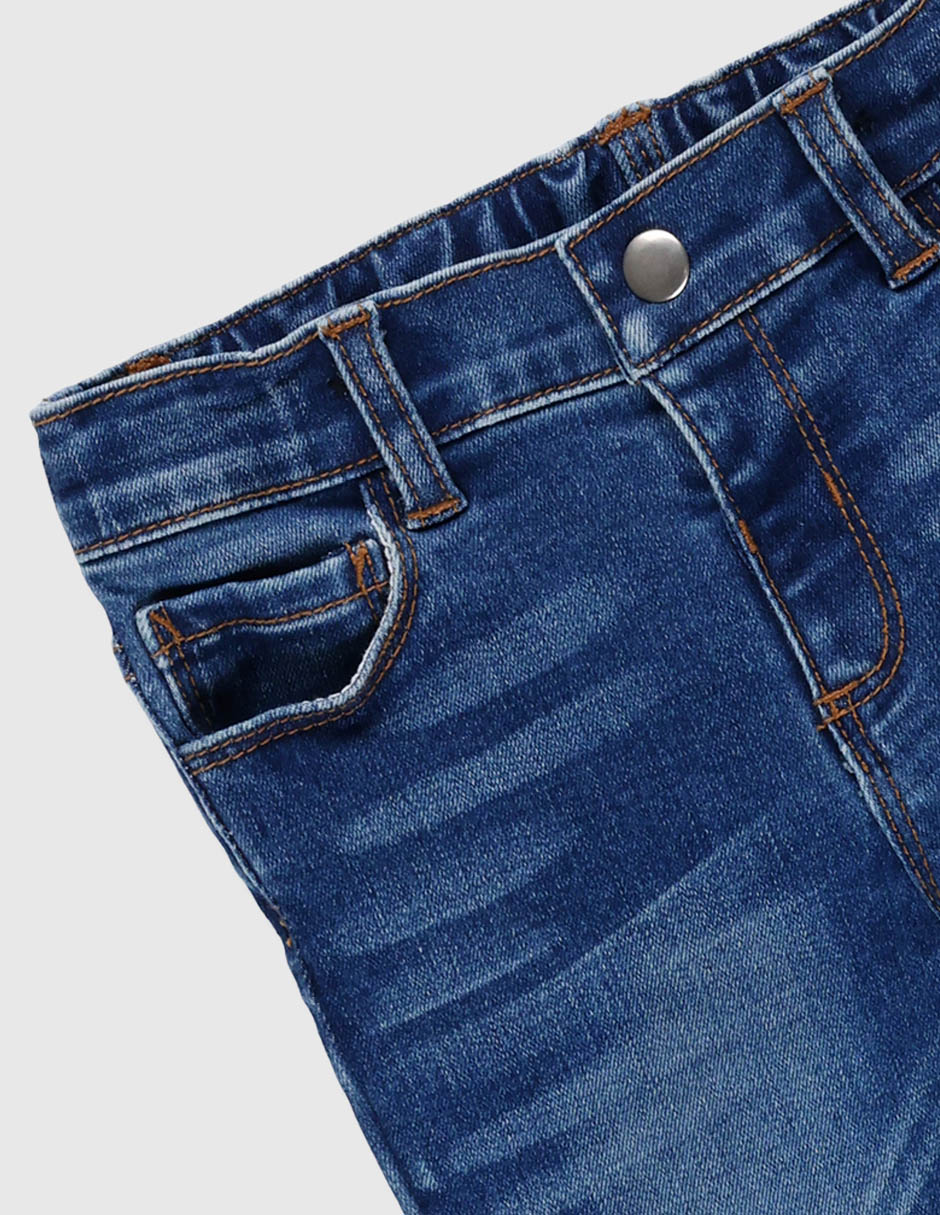 Jeans straight Weekend Baby lavado whisker para niña 6