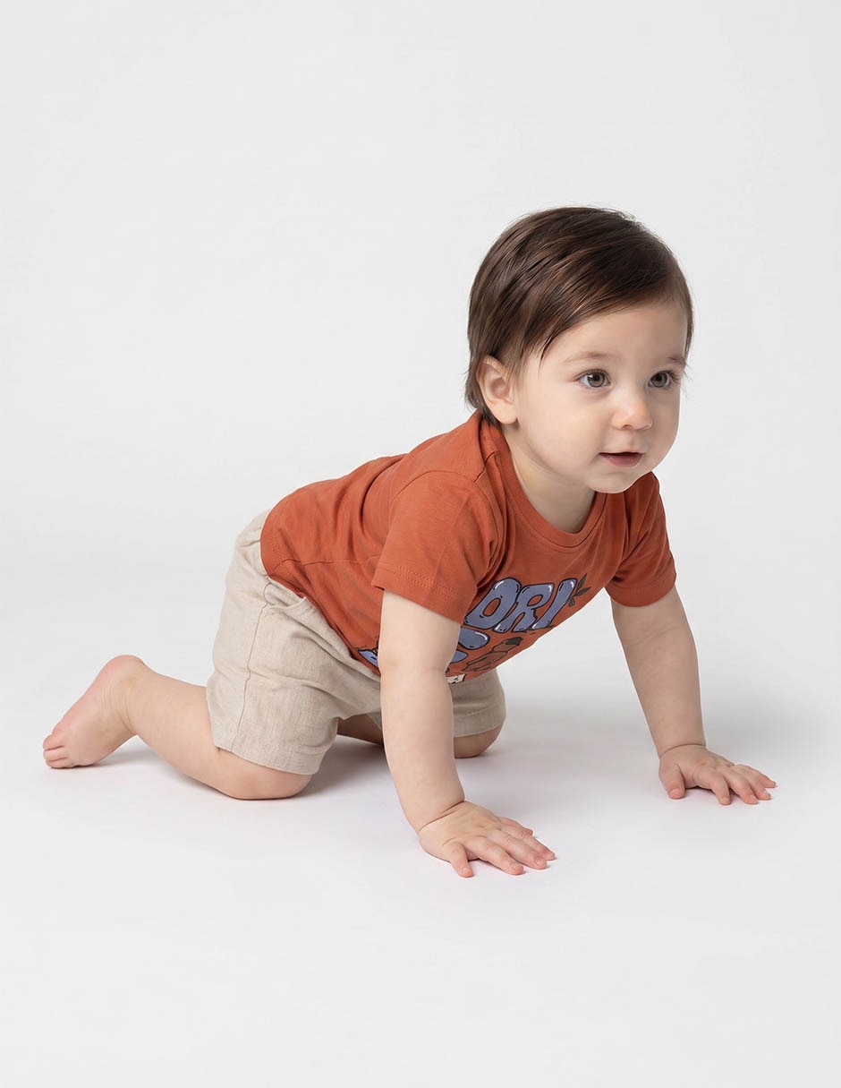 Playera manga corta para bebé niño Playera manga corta para bebé niño