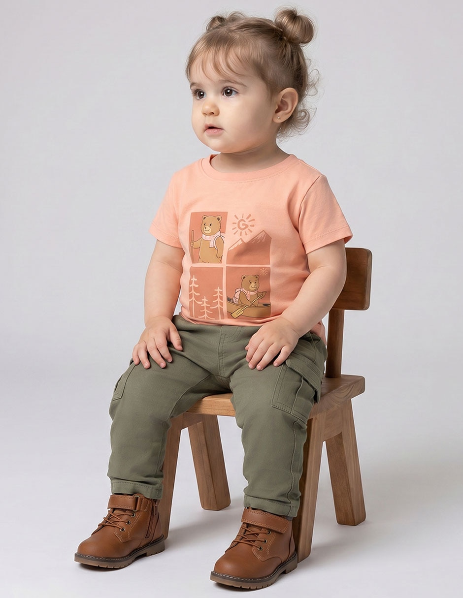 Playera manga corta para niña Playera manga corta para niña