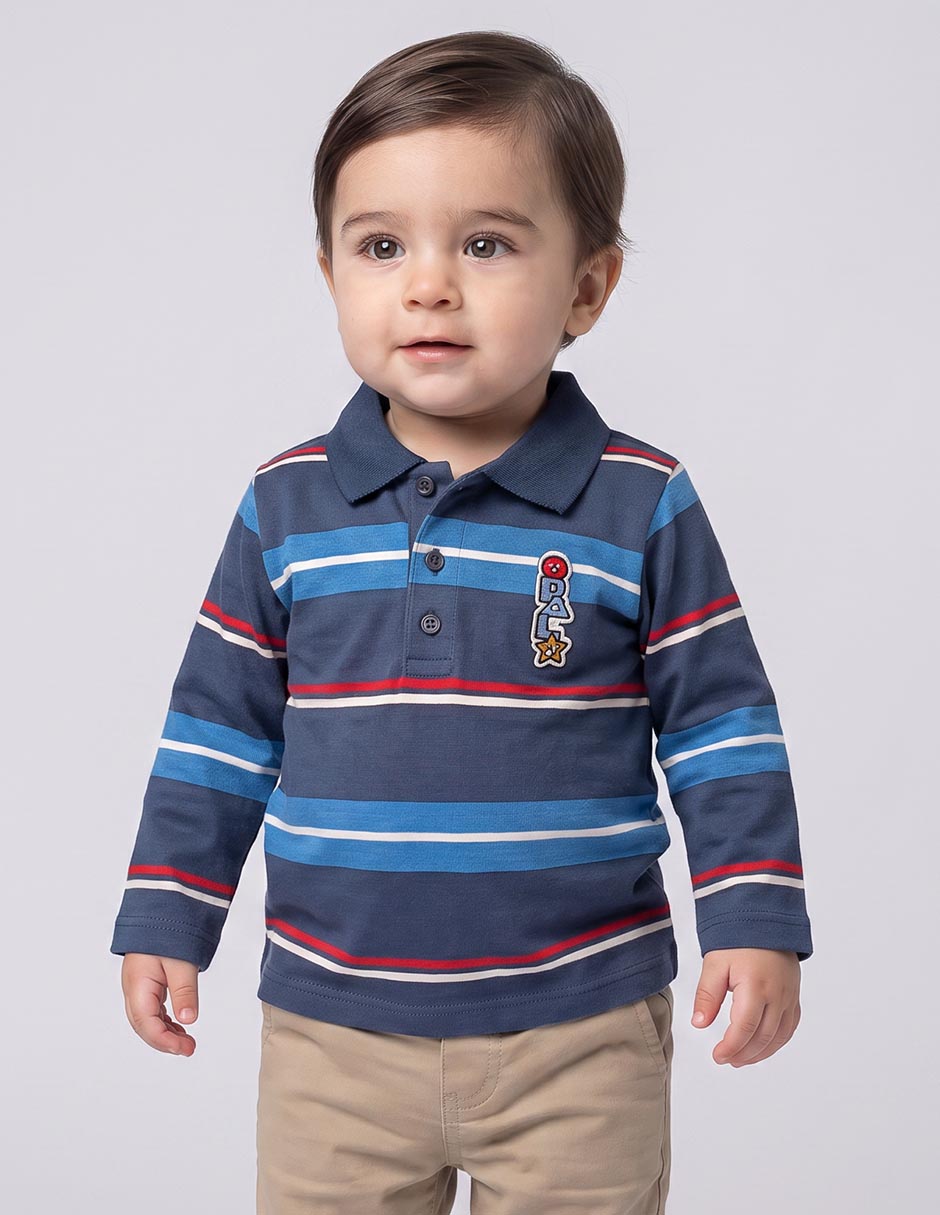 Playera tipo polo para bebé