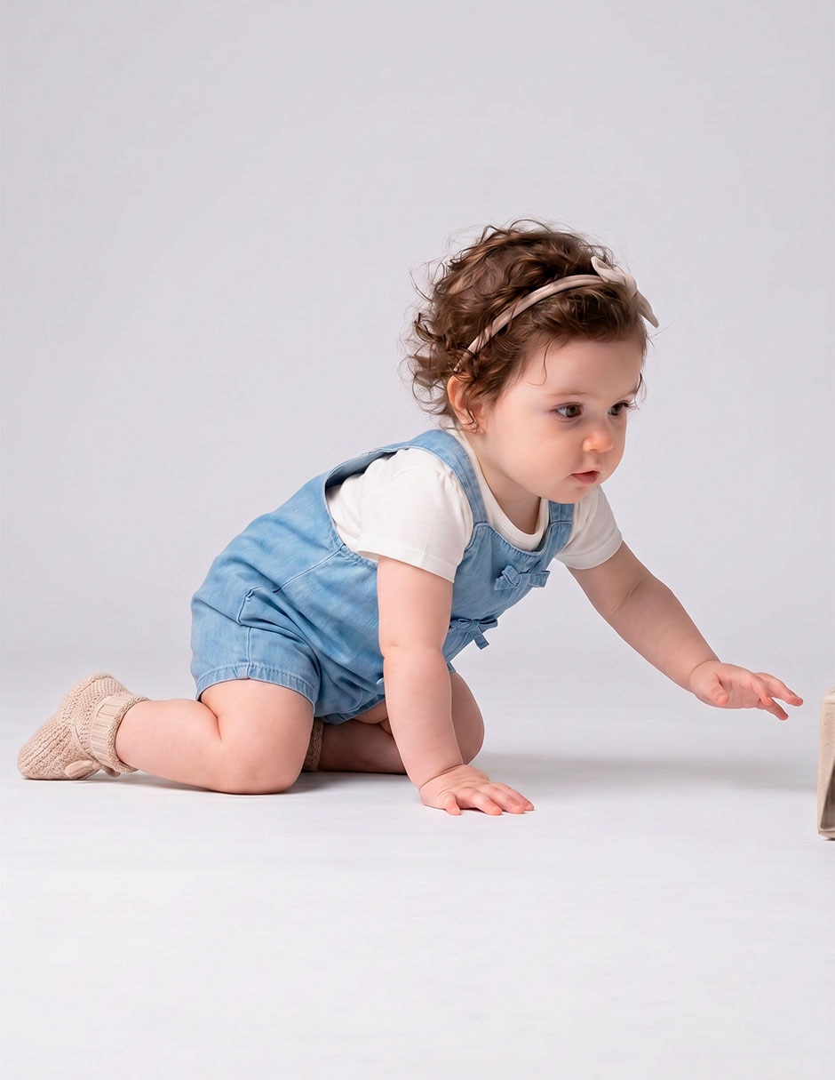 Overol de algodón para niña Overol de algodón para niña
